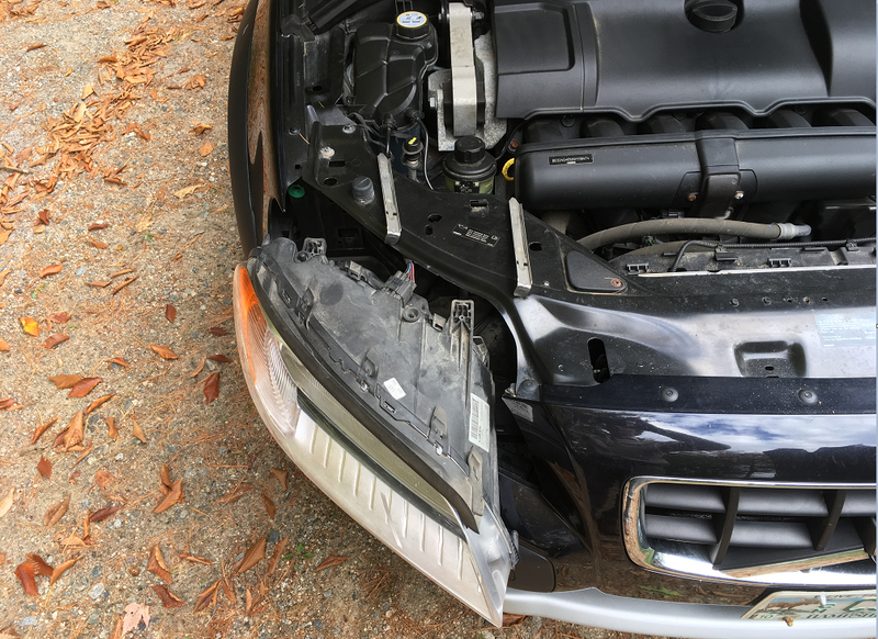 Tabs removed, pull light assembly out, unplug harness in middle, back